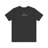 Me + Dogs = Love (Front)__BAB Word Outline (Back) || Bella + Canvas 3001 Unisex Jersey Short Sleeve Tee