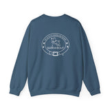 Dog Lover with White BAB Logo (Front)___BAB Oval Outline (Back)  | |  Unisex Heavy Blend™ Crewneck Sweatshirt