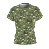 Camo Dog Print  ||  Women's AOP Cut & Sew Tee