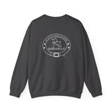 Dog Lover with White BAB Logo (Front)___BAB Oval Outline (Back)  | |  Unisex Heavy Blend™ Crewneck Sweatshirt