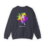 BAB Logo (Front)___Hamilton Paint Splash (Back)  ||  Unisex Heavy Blend™ Crewneck Sweatshirt