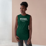 Rescued Is My Favorite Breed (Front)__BAB Oval (Back)  || Men's Ultra Cotton Sleeveless Tank