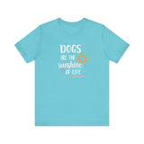 Dogs Are The Sunshine of Life  ||  Bella + Canvas 3001 Unisex Jersey Short Sleeve Tee