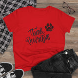 Think Pawsitive: Black Print || Women's Heavy Cotton Tee