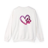 Heart Paw Print With BAB Logo || Unisex Heavy Blend™ Crewneck Sweatshirt