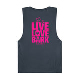 BAB Logo (Front)__Live, Love, Bark (Back)  || Men's Ultra Cotton Sleeveless Tank