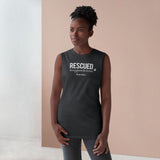 Rescued Is My Favorite Breed (Front)__BAB Oval (Back)  || Men's Ultra Cotton Sleeveless Tank
