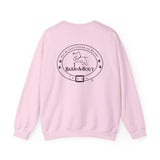 Me + Dog = Love (Front)___BAB Oval Outline (Back)  ||  Unisex Heavy Blend™ Crewneck Sweatshirt