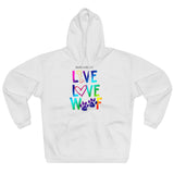 Live, Love, Woof - Rainbow  ||  Unisex Pullover Hoodie