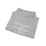 Weekends, Coffee and Dogs  ||  Unisex Heavy Blend™ Pullover Hooded Sweatshirt