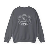 Live, Love, Bark (Front)___BAB Oval Outline (Back)  ||  Unisex Heavy Blend™ Crewneck Sweatshirt