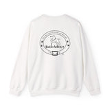Live, Love, Bark (Front)___BAB Oval Outline (Back)  ||  Unisex Heavy Blend™ Crewneck Sweatshirt