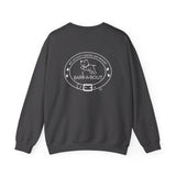 Live, Love, Bark (Front)___BAB Oval Outline (Back)  ||  Unisex Heavy Blend™ Crewneck Sweatshirt
