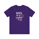 Dogs Are The Sunshine of Life  ||  Bella + Canvas 3001 Unisex Jersey Short Sleeve Tee