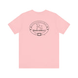 Eat. Play. Love (Front)___BAB Oval Outline (Back)  ||  Bella + Canvas 3001 Unisex Jersey Short Sleeve Tee