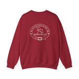 Dog Lover with White BAB Logo (Front)___BAB Oval Outline (Back)  | |  Unisex Heavy Blend™ Crewneck Sweatshirt