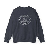 Dog Lover with White BAB Logo (Front)___BAB Oval Outline (Back)  | |  Unisex Heavy Blend™ Crewneck Sweatshirt