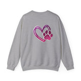 Heart Paw Print With BAB Logo || Unisex Heavy Blend™ Crewneck Sweatshirt