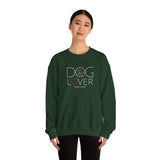Dog Lover with Beige BAB Logo (Front)___BAB Oval Outline (Back)  ||  Unisex Heavy Blend™ Crewneck Sweatshirt