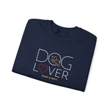 Dog Lover with Beige BAB Logo (Front)___BAB Oval Outline (Back)  ||  Unisex Heavy Blend™ Crewneck Sweatshirt