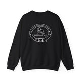 Live, Love, Bark (Front)___BAB Oval Outline (Back)  ||  Unisex Heavy Blend™ Crewneck Sweatshirt