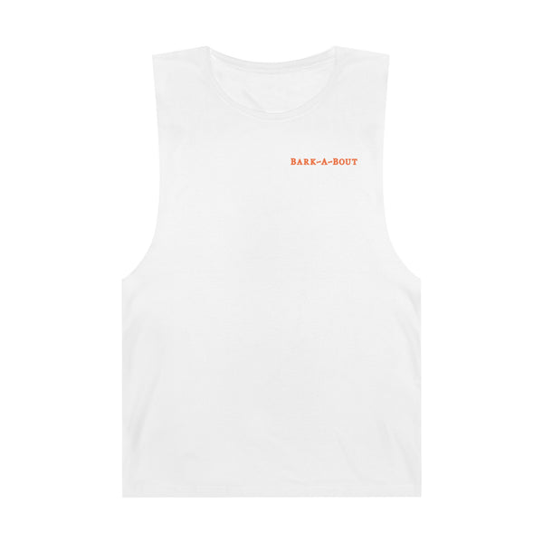 BAB Logo (Front)__Live, Love, Bark (Back)  || Men's Ultra Cotton Sleeveless Tank