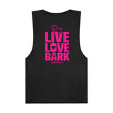 BAB Logo (Front)__Live, Love, Bark (Back)  || Men's Ultra Cotton Sleeveless Tank