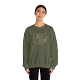 Dog Lover with Beige BAB Logo (Front)___BAB Oval Outline (Back)  ||  Unisex Heavy Blend™ Crewneck Sweatshirt