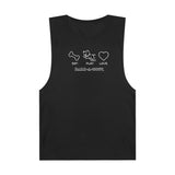 Eat. Play. Love. (Front)__BAB Oval (Back)  || Men's Ultra Cotton Sleeveless Tank