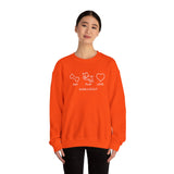 Me + Dog = Love (Front)___BAB Oval Outline (Back)  ||  Unisex Heavy Blend™ Crewneck Sweatshirt