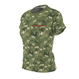 Camo Dog Print  ||  Women's AOP Cut & Sew Tee