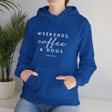 Weekends, Coffee and Dogs  ||  Unisex Heavy Blend™ Pullover Hooded Sweatshirt