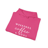 Weekends, Coffee and Dogs  ||  Unisex Heavy Blend™ Pullover Hooded Sweatshirt