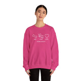 Me + Dog = Love (Front)___BAB Oval Outline (Back)  ||  Unisex Heavy Blend™ Crewneck Sweatshirt