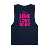 BAB Logo (Front)__Live, Love, Bark (Back)  || Men's Ultra Cotton Sleeveless Tank