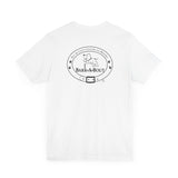 Eat. Play. Love (Front)___BAB Oval Outline (Back)  ||  Bella + Canvas 3001 Unisex Jersey Short Sleeve Tee