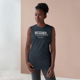 Rescued Is My Favorite Breed (Front)__BAB Oval (Back)  || Men's Ultra Cotton Sleeveless Tank
