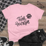 Think Pawsitive: Black Print || Women's Heavy Cotton Tee