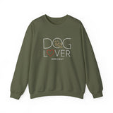 Dog Lover with White BAB Logo (Front)___BAB Oval Outline (Back)  | |  Unisex Heavy Blend™ Crewneck Sweatshirt