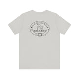 Eat. Play. Love (Front)___BAB Oval Outline (Back)  ||  Bella + Canvas 3001 Unisex Jersey Short Sleeve Tee