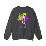 BAB Logo (Front)___Hamilton Paint Splash (Back)  ||  Unisex Heavy Blend™ Crewneck Sweatshirt