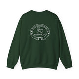 Dog Lover with White BAB Logo (Front)___BAB Oval Outline (Back)  | |  Unisex Heavy Blend™ Crewneck Sweatshirt