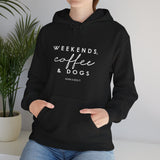 Weekends, Coffee and Dogs  ||  Unisex Heavy Blend™ Pullover Hooded Sweatshirt