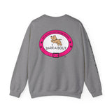 Bark Pink (Front)___BAB Oval (Back)   |   Unisex Heavy Blend™ Crewneck Sweatshirt