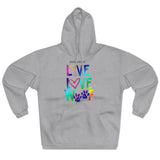 Live, Love, Woof - Rainbow  ||  Unisex Pullover Hoodie