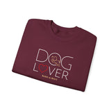 Dog Lover with Beige BAB Logo (Front)___BAB Oval Outline (Back)  ||  Unisex Heavy Blend™ Crewneck Sweatshirt