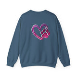 Heart Paw Print With BAB Logo || Unisex Heavy Blend™ Crewneck Sweatshirt