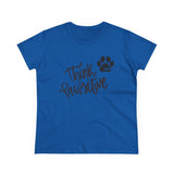 Think Pawsitive: Black Print || Women's Heavy Cotton Tee