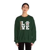 Love Paw Print (Front)___BAB Oval (Back)  ||  Unisex Heavy Blend™ Crewneck Sweatshirt