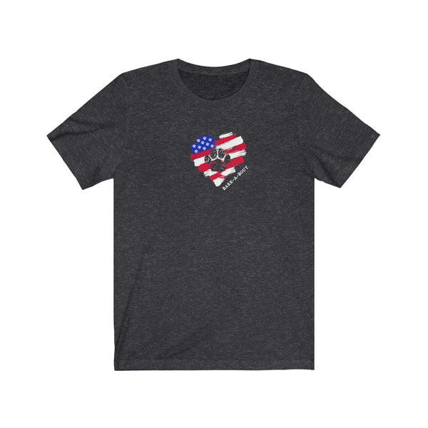 American Flag Paw Print  ||  Bella + Canvas 3001 Unisex Jersey Short Sleeve Tee